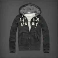 hommes giacca hoodie abercrombie & fitch 2013 classic x-8043 gris fonce